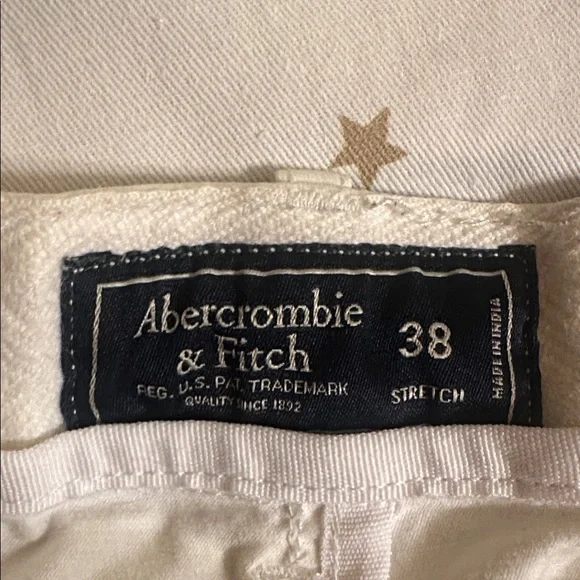 Abercrombie & Fitch 2 pairs Men's Sky Blue and White Flat Front Shorts - Picture 4 of 9